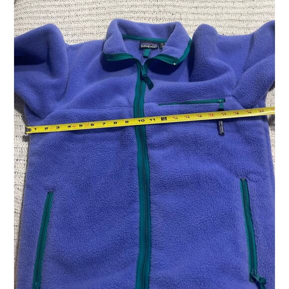 VTG Patagonia Deep Pile Pullover Fleece Sz Medium USA Made 8521 25501 Blue - Picture 3 of 8